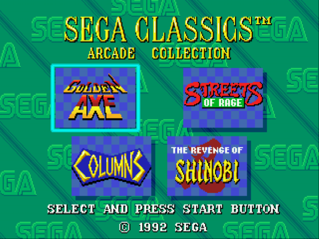 4 in 1 Sega Arcade Classics